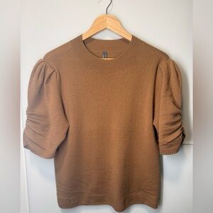 Anthropologie Wool & Cashmere Tan Crewneck Sweater